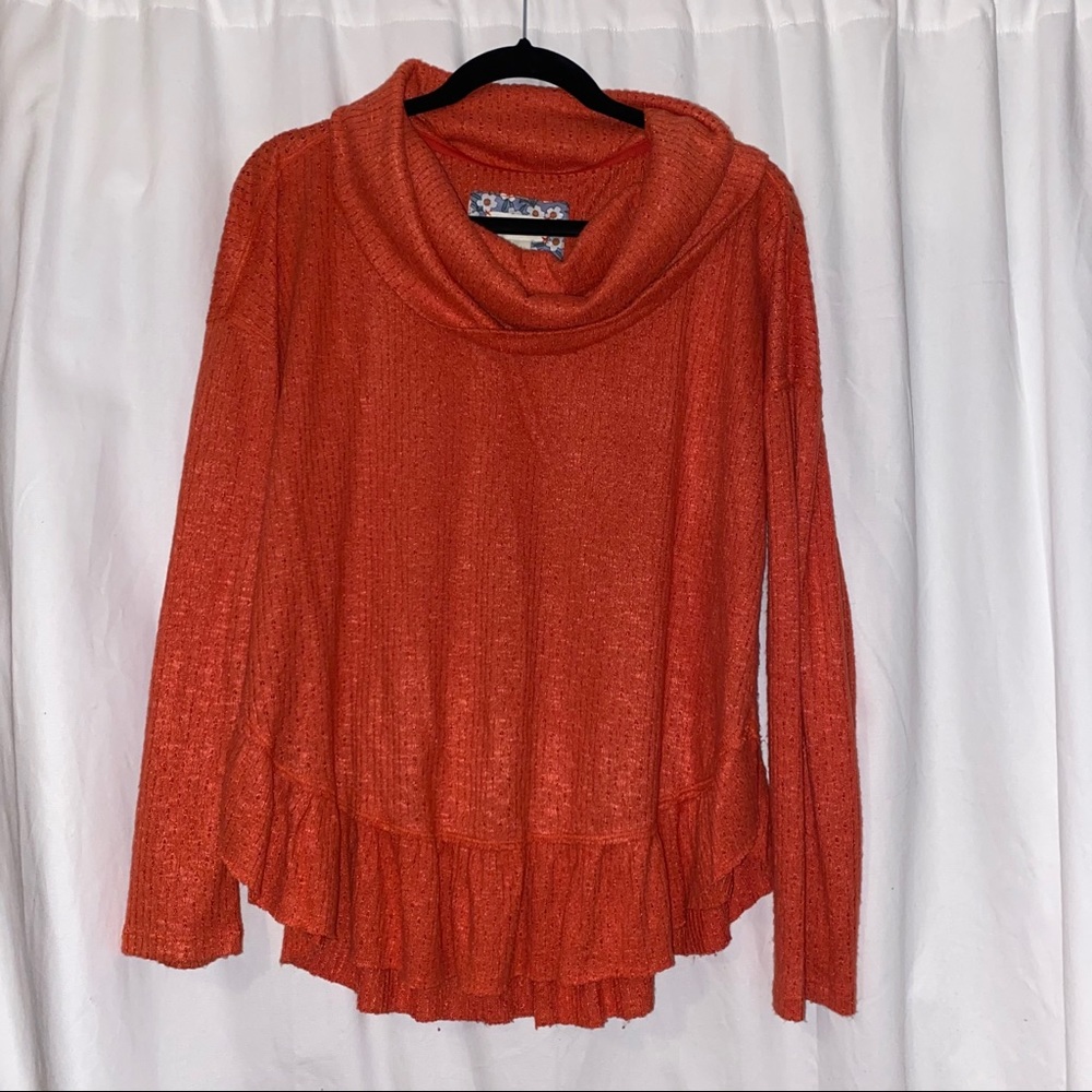 MAEVE Anthropologie Cowl Neck Ruffle Sweater